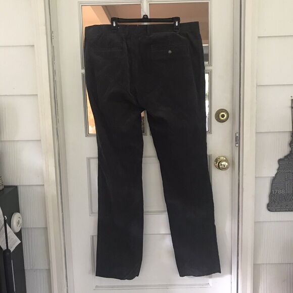 J McLaughlin Corduroy Pants Mens Size 40 Gray 100% Cotton Raw Hem TROUSERS EUC - Picture 2 of 8